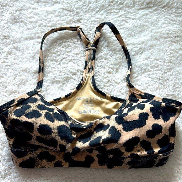 PE‎ Nation Sports Bra XS leopard animal print top adjustable straps - Picture 7 of 7